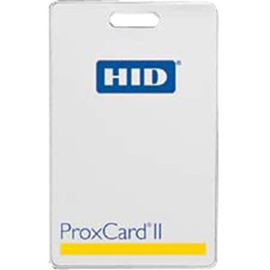 HID 1326LGSMV ProxCard II 1326 Clamshell Smart Card, Programmed, Glossy Front, Logo Back, Matching Numbers, Vertical Slot