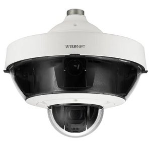 Hanwha PNM-9322VQP Wisenet P Series, WDR 4 x 2MP 2.4mm Fixed Lens, IP PTZ Camera, White