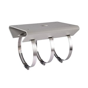 Hikvision DS-1275ZJ-SUS Horizontal Pole Mount Bracket with Adjustable Diameter, Load Capacity 10kg, White