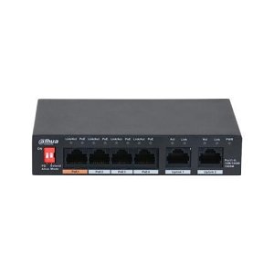 Dahua PFS3006-4ET-60 Desktop , 6-Port Unmanaged PoE Desktop Switch, 4 Ч RJ45 10-100M, 60W