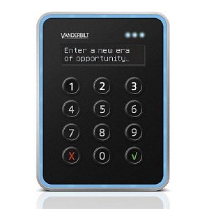 Vanderbilt VR40S-MF NGCR Series Proximity Reader with Keypad, 6cm IP66 Surface and Flush Mount, Supports MIFARE EV1 and EV2, Black