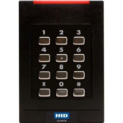 HID 921NMNNEKEA002 iCLASS SE RK40 Keypad Reader, Supports HID Mobile Access Mobiles IDs via NFC & Bluetooth Smart, Pigtail, Mobile Enabled, Wiegand, Black