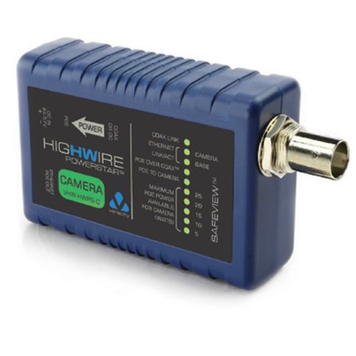 Veracity VHW-HWPS-C HIGHWIRE Powerstar Ethernet & PoE Over Coax Converter, Camera Unit