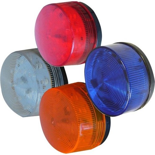 Elmdene LPB12-B-S 12V Low Profile, High-Efficiency, IP66 Beacons, Blue Lens 73mm Diameter