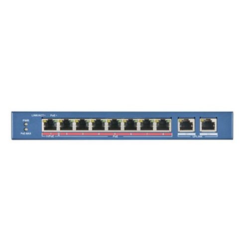 Hikvision DS-3E0310HP-E Pro Series 8-Port Unmanaged PoE Switch, 1 Ч 10-100 Mbps Hi-PoE RJ45 90W