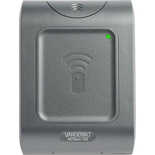 Vanderbilt EM1040E ACTpro Series Proximity Reader, IP65 Surface and Flush Mount, Supports ACTProx Cards and Fobs, Black