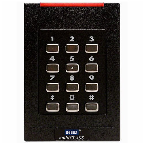 HID 921PTNNEK00000 multiCLASS SE RPK40 Smart Card Reader Wall Switch with Keypad, HID Prox, AWID and EM4102 (32 bits), Maximum compatibility, Wiegand, Pigtail, Standard v1, Black