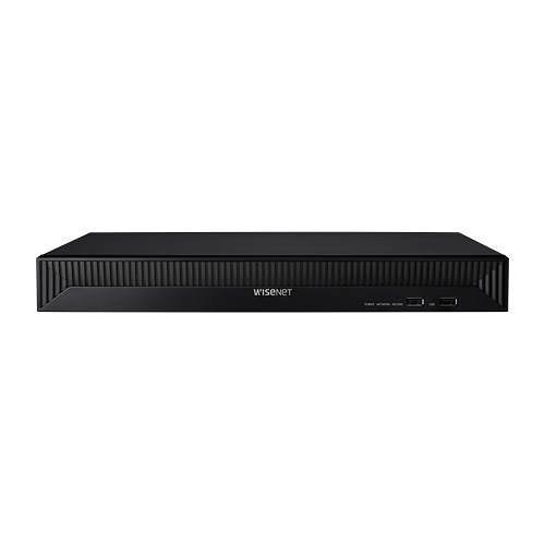 Hanwha XRN-815S Wisenet, 12MP 8-Channel 100Mbps NVR with 8 PoE Ports and 4TB HDD, Black