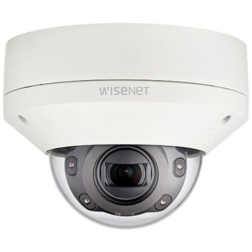 Hanwha XNV-6080R Wisenet X Series, WDR IP66 2MP 2.8-12mm Motorized Varifocal Lens, IR 50M IP Dome Camera, White