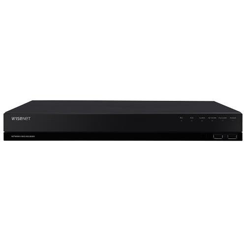 Hanwha WRN-810S Wisenet Wave Series, 4K 8-Channel 80Mbps 1U 2TB HDD NVR with 8 PoE Ports